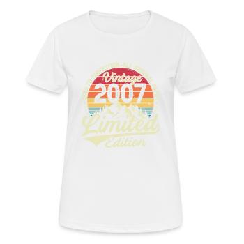 Jubiläum 2007 Jahrgang Jahrgang 2007 Jahrgang Bester Jahrgang - Frauen T-Shirt atmungsaktiv - Weiß - Vorne - AI Model Female 172 dark (172cm)