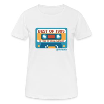 1995 Vintage Vintage Retro Cadeau D’anniversaire - T-shirt respirant Femme - blanc - Devant - AI Model Female 172 dark (172cm)
