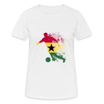 Coupe du monde de l’équipe nationale du Ghana - T-shirt respirant Femme - blanc - Devant - AI Model Female 172 dark (172cm)