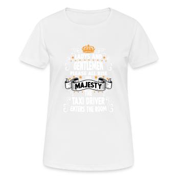 Taxifahrer T witziges Spruch Motiv Taxifahrer - Frauen T-Shirt atmungsaktiv - Weiß - Vorne - AI Model Female 172 dark (172cm)