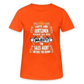 Commercial Agents T funny saying Motive Sales - Women's Breathable T-Shirt - neon orange - Front - AI Model Female 172 dark (172cm)