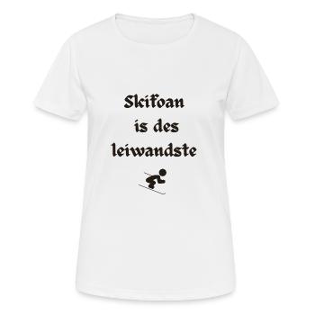 Skifoan - Frauen T-Shirt atmungsaktiv - Weiß - Vorne - AI Model Female 172 dark (172cm)