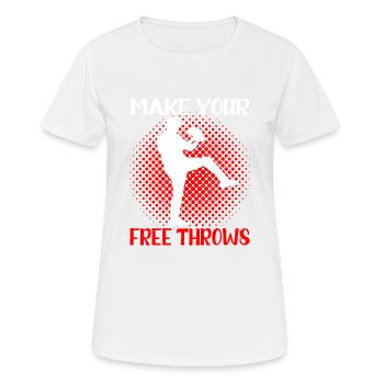 Make Your Free Throws 3 - Frauen T-Shirt atmungsaktiv - Weiß - Vorne - AI Model Female 172 dark (172cm)