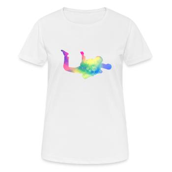 Skydiving Skydiving Extreme Sports - Women's Breathable T-Shirt - white - Front - AI Model Female 172 dark (172cm)