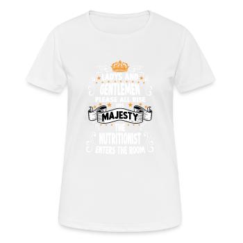 Nutritionniste T drôle de diététicien - T-shirt respirant Femme - blanc - Devant - AI Model Female 172 dark (172cm)