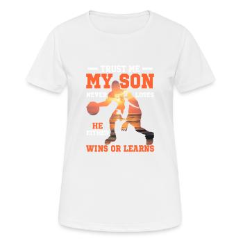 Trust Me My Son - Lovers Basket - Frauen T-Shirt atmungsaktiv - Weiß - Vorne - AI Model Female 172 dark (172cm)