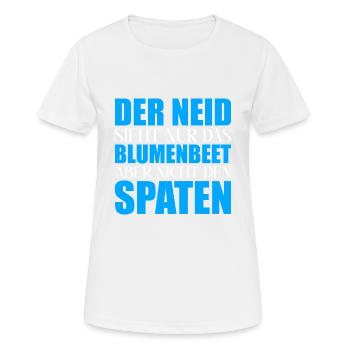 Neid Blumenbeet Spaten - Frauen T-Shirt atmungsaktiv - Weiß - Vorne - AI Model Female 172 dark (172cm)