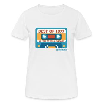 1977 Vintage Vintage Retro Cadeau D’anniversaire - T-shirt respirant Femme - blanc - Devant - AI Model Female 172 dark (172cm)