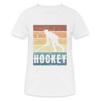 Hockey Sportart Leidenschaft Teamsports - Frauen T-Shirt atmungsaktiv - Weiß - Vorne - AI Model Female 172 dark (172cm)