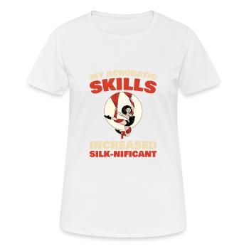 Mes compétences acrobatiques se sont améliorées - T-shirt respirant Femme - blanc - Devant - AI Model Female 172 dark (172cm)
