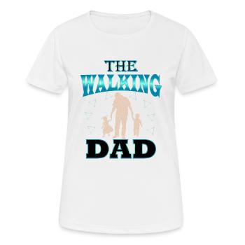 Le papa qui marche - T-shirt respirant Femme - blanc - Devant - AI Model Female 172 dark (172cm)