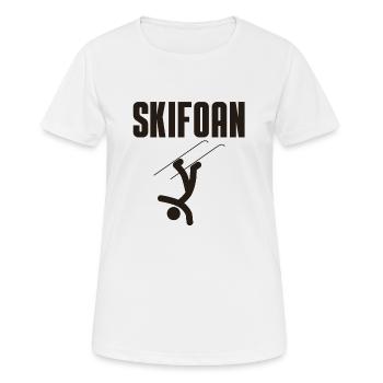 Skifoan - Frauen T-Shirt atmungsaktiv - Weiß - Vorne - AI Model Female 172 dark (172cm)