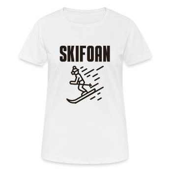 Ski - Frauen T-Shirt atmungsaktiv - Weiß - Vorne - AI Model Female 172 dark (172cm)