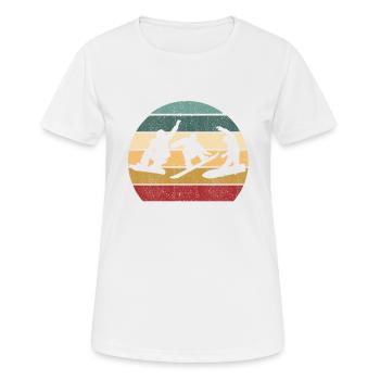 Freestyle Snowboarder Springen Freestyle Downhill - Frauen T-Shirt atmungsaktiv - Weiß - Vorne - AI Model Female 172 dark (172cm)