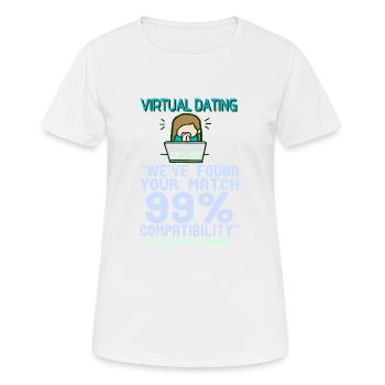 Rencontres virtuelles Funny Compatibilité Lieu Mars - T-shirt respirant Femme - blanc - Devant - AI Model Female 172 dark (172cm)