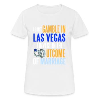 Je ne joue pas à Las Vegas Funny Vegas Wedding - T-shirt respirant Femme - blanc - Devant - AI Model Female 172 dark (172cm)