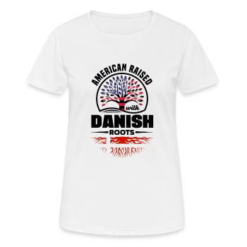 American Raised With danish Roots Denmark Danish - Women's Breathable T-Shirt - white - Front - AI Model Female 172 dark (172cm)