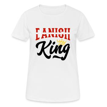 Danish King Denmark Danish Denmark Flag - Women's Breathable T-Shirt - white - Front - AI Model Female 172 dark (172cm)