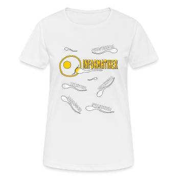 INFORMATIKER - Frauen T-Shirt atmungsaktiv - Weiß - Vorne - AI Model Female 172 dark (172cm)