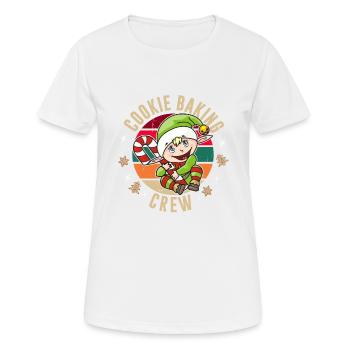 cookie baking crew Christmas cookie gift - Women's Breathable T-Shirt - white - Front - AI Model Female 172 dark (172cm)