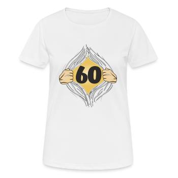 60 SHIRT ON - Women's Breathable T-Shirt - white - Front - AI Model Female 172 dark (172cm)