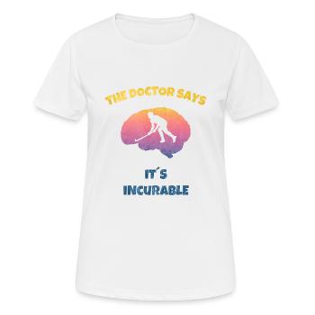 Field Hockey Indoor Hockey Shirt Field Hockey - Brain - Women's Breathable T-Shirt - white - Front - AI Model Female 172 dark (172cm)