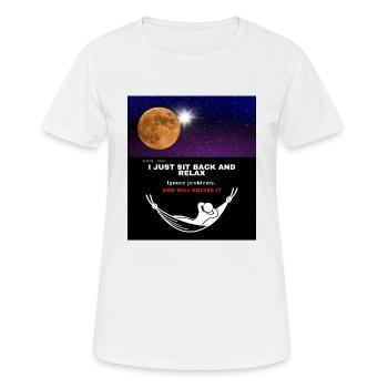 I just sit back and Relax - Women's Breathable T-Shirt - white - Front - AI Model Female 172 dark (172cm)