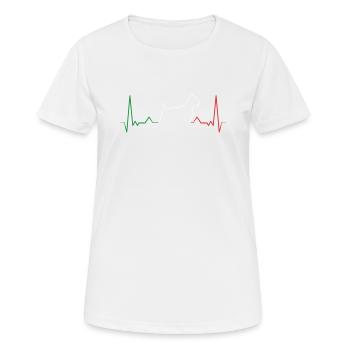 Battement de cœur Cane Corso - T-shirt respirant Femme - blanc - Devant - AI Model Female 172 dark (172cm)