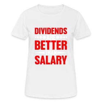Dividends are better than salary 4 - Women's Breathable T-Shirt - white - Front - AI Model Female 172 dark (172cm)