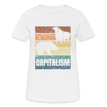 Capitalisme Bourse Marché boursier Actions baissières - T-shirt respirant Femme - blanc - Devant - AI Model Female 172 dark (172cm)
