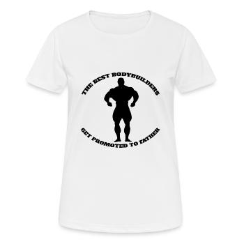 Bodybuilder Fitness Athlete Muscle Strength Training - Women's Breathable T-Shirt - white - Front - AI Model Female 172 dark (172cm)