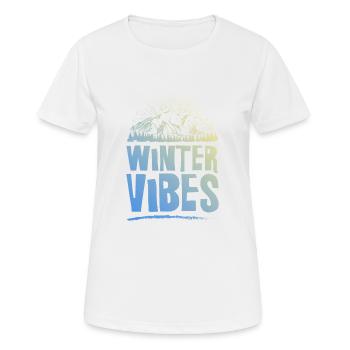 Winter Vibes - Frauen T-Shirt atmungsaktiv - Weiß - Vorne - AI Model Female 172 dark (172cm)