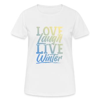 Love Live Winter - T-shirt respirant Femme - blanc - Devant - AI Model Female 172 dark (172cm)