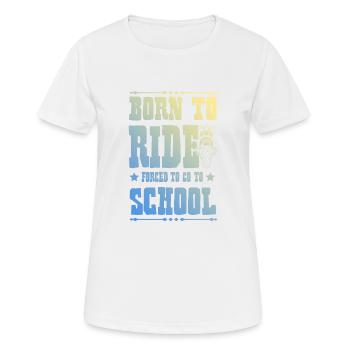 Ride Motorrad - Frauen T-Shirt atmungsaktiv - Weiß - Vorne - AI Model Female 172 dark (172cm)
