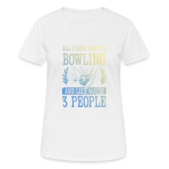 Bowling drôle de dicton - T-shirt respirant Femme - blanc - Devant - AI Model Female 172 dark (172cm)