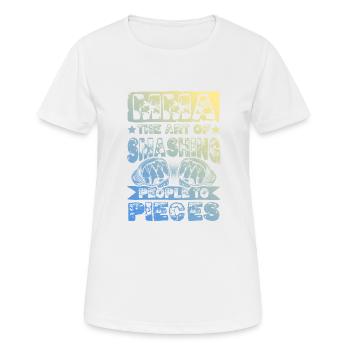 Mma Mixed matrial arts - Frauen T-Shirt atmungsaktiv - Weiß - Vorne - AI Model Female 172 dark (172cm)