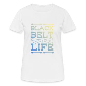 Black Belt Martial Arts - Women's Breathable T-Shirt - white - Front - AI Model Female 172 dark (172cm)