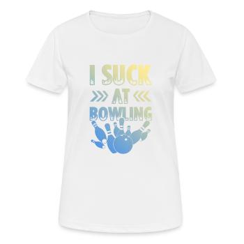 Bowling spruch lustig - Frauen T-Shirt atmungsaktiv - Weiß - Vorne - AI Model Female 172 dark (172cm)