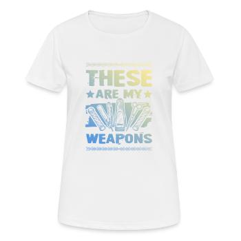 Barber weapons - Women's Breathable T-Shirt - white - Front - AI Model Female 172 dark (172cm)