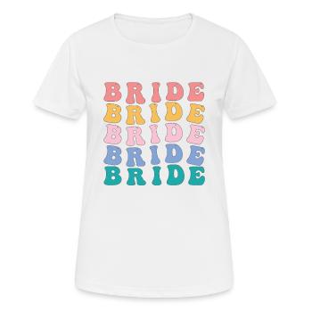 Hippie Bride Tshirt Bachelorette party - Frauen T-Shirt atmungsaktiv - Weiß - Vorne - AI Model Female 172 dark (172cm)