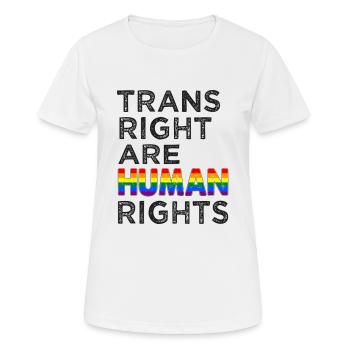 Lgbtq Trains right are human rights - Women's Breathable T-Shirt - white - Front - AI Model Female 172 dark (172cm)