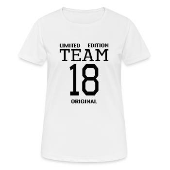 18th Birthday Gift Team - Women's Breathable T-Shirt - white - Front - AI Model Female 172 dark (172cm)