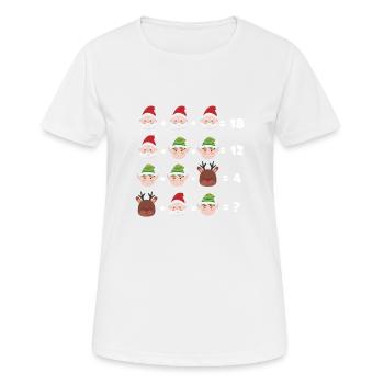 Ordre des opérations de Noël Noël Professeur de mathématiques Ch - T-shirt respirant Femme - blanc - Devant - AI Model Female 172 dark (172cm)