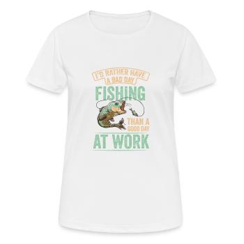 I would rather fish rod fisher fish fisherman - Women's Breathable T-Shirt - white - Front - AI Model Female 172 dark (172cm)