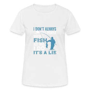 Where I Fish Rod Fisher Fish Fisherman Funny - Women's Breathable T-Shirt - white - Front - AI Model Female 172 dark (172cm)