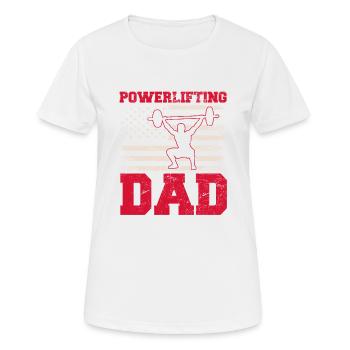 Powerlifting Papa Haltérophilie Père Entraînement Amer - T-shirt respirant Femme - blanc - Devant - AI Model Female 172 dark (172cm)