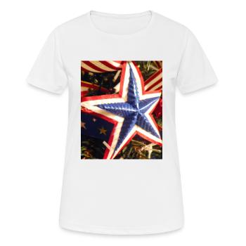 Amerikanisches Weihnachten Weihnachtsstern - Frauen T-Shirt atmungsaktiv - Weiß - Vorne - AI Model Female 172 dark (172cm)