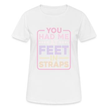 Tu m’avais aux pieds dans les sangles 9 - T-shirt respirant Femme - blanc - Devant - AI Model Female 172 dark (172cm)