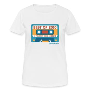 2010 Vintage Vintage Retro Cadeau D’anniversaire - T-shirt respirant Femme - blanc - Devant - AI Model Female 172 dark (172cm)
