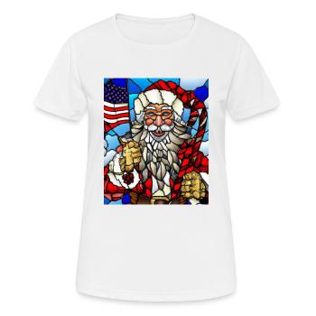 Amerikanisches Weihnachten Weihnachtsmann - Frauen T-Shirt atmungsaktiv - Weiß - Vorne - AI Model Female 172 dark (172cm)